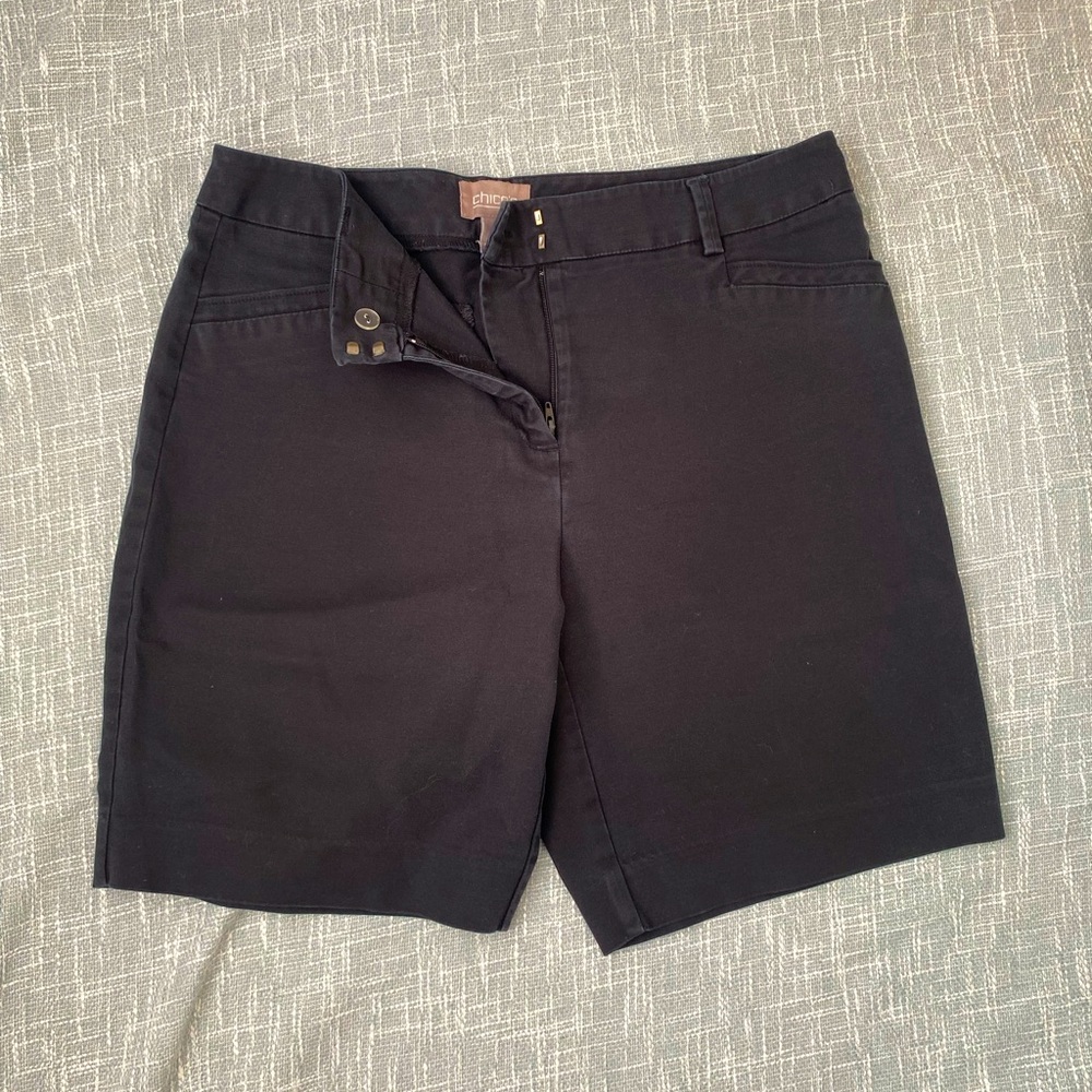 Chico’s Black Longer Length Shorts | Size 1